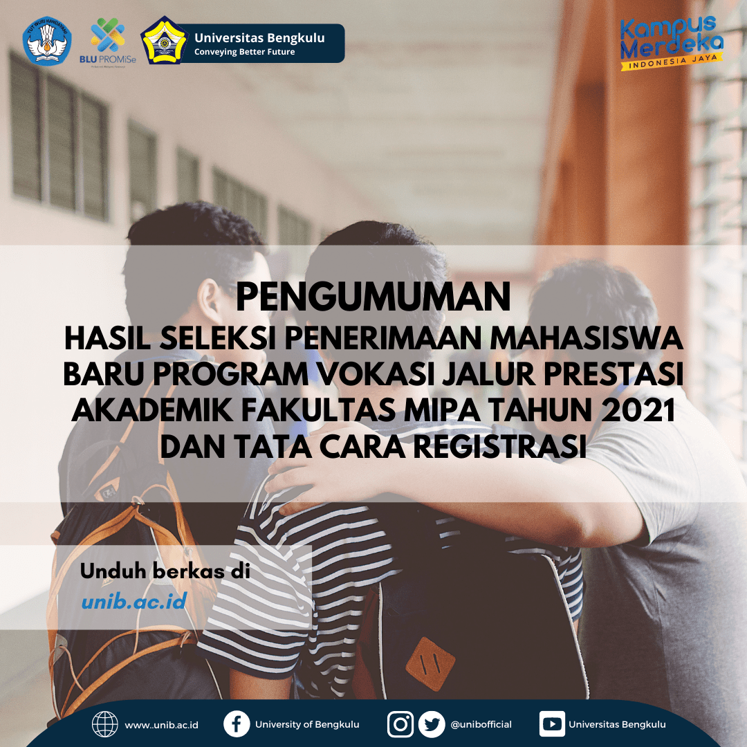 Pengumuman Hasil Seleksi Penerimaan Mahasiswa Baru Program Vokasi Jalur