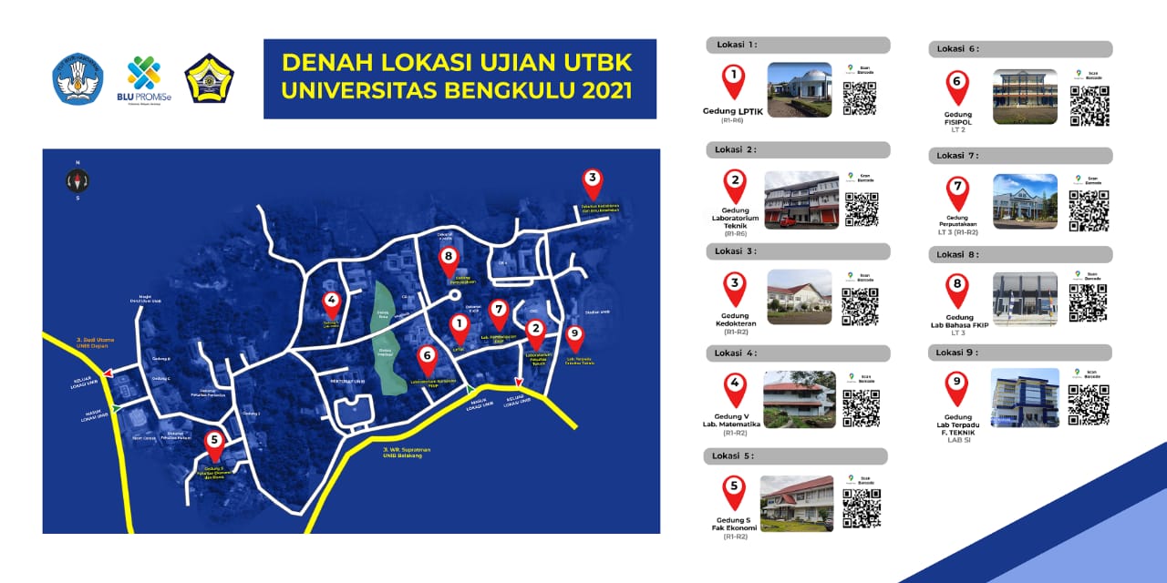 Denah Lokasi Ujian Utbk Universitas Bengkulu