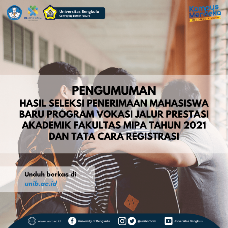 Pengumuman Hasil Seleksi Penerimaan Mahasiswa Baru Program Vokasi Jalur Prestasi Akademik 8354