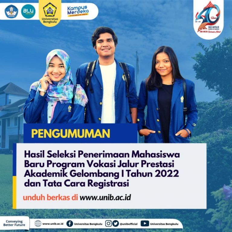 Pengumuman Hasil Seleksi Penerimaan Mahasiswa Baru Program Vokasi Jalur ...