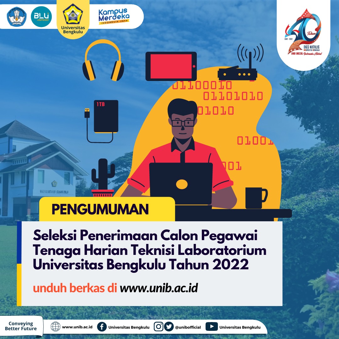 Pengumuman Seleksi Penerimaan Calon Pegawai Tenaga Harian Teknisi Laboratorium Universitas