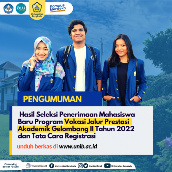 Pengumuman Hasil Seleksi Penerimaan Mahasiswa Baru Program Vokasi Jalur ...