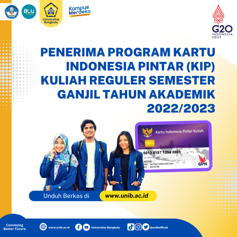 Pengumuman Penerima Program Kartu Indonesia Pintar (KIP) Kuliah Reguler ...