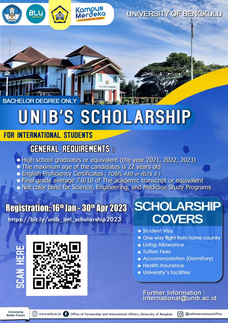 UNIB'S INTERNATIONAL SCHOLARSHIP 2023 APPLICATION IS NOW OPEN ...