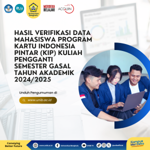 Hasil Verifikasi Data Mahasiswa Program Kartu Indonesia Pintar (KIP) Kuliah Pengganti Semester Gasal Tahun Akademik 2024/2025