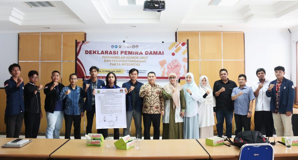 Pemira BEM Unib 2025: Satu Pasang Calon Lawan Kotak Kosong, KPU Gelar Deklarasi Damai